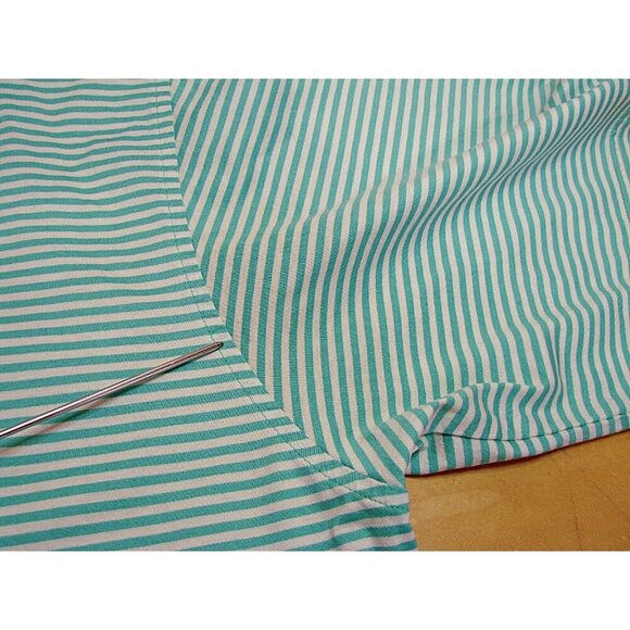 Peter Millar Mens Size XL Polo Shirt Mercerized Cotton Green Striped Patch HRF - Picture 7 of 12